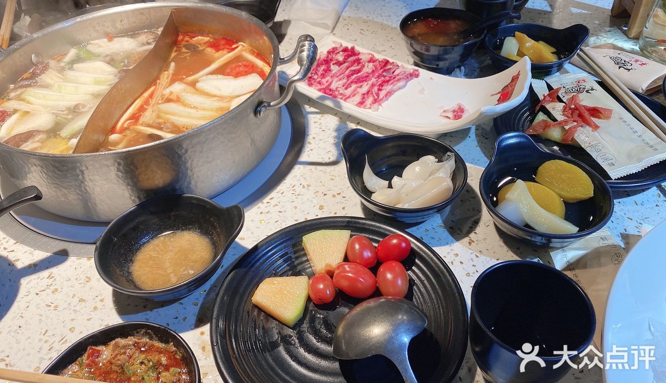 大连高新区万达广场[调皮]手选鲜牛肉火锅[糖果]打卡成功[胜利]