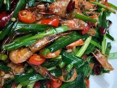 韭菜炒小河虾-烧肉馆(古北水镇景区店)