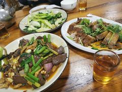 姜葱炒鹅肠血-牛恒濑粉
