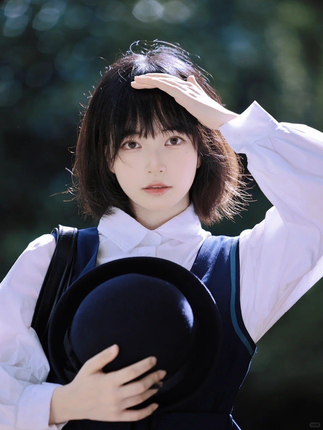 很日常的一款短发 齐刘海
适合脸上有