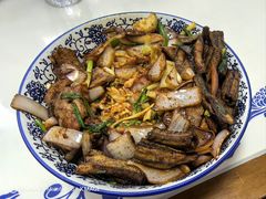 虾爆鳝肉丝拌川-复兴面王(河东路起源店)