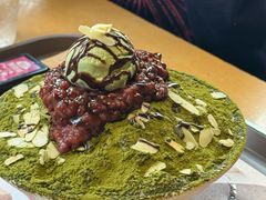 绿茶红豆雪冰-劳顶笨咖啡(丽水宜家店)