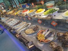 自助取餐区-渔民船说·北塘海鲜·天津菜·海肠捞饭(北塘古镇店)