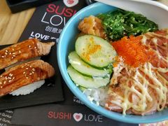 火焰炙烧杂锦盖饭+炙烧三文鱼皮寿司-Sushi Love 创意寿司(丽影广场店)