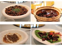 炒鳝丝，霉干菜烧肉，冬菜鳕鱼，XX牛柳-老洋房花园饭店(绍兴路店)
