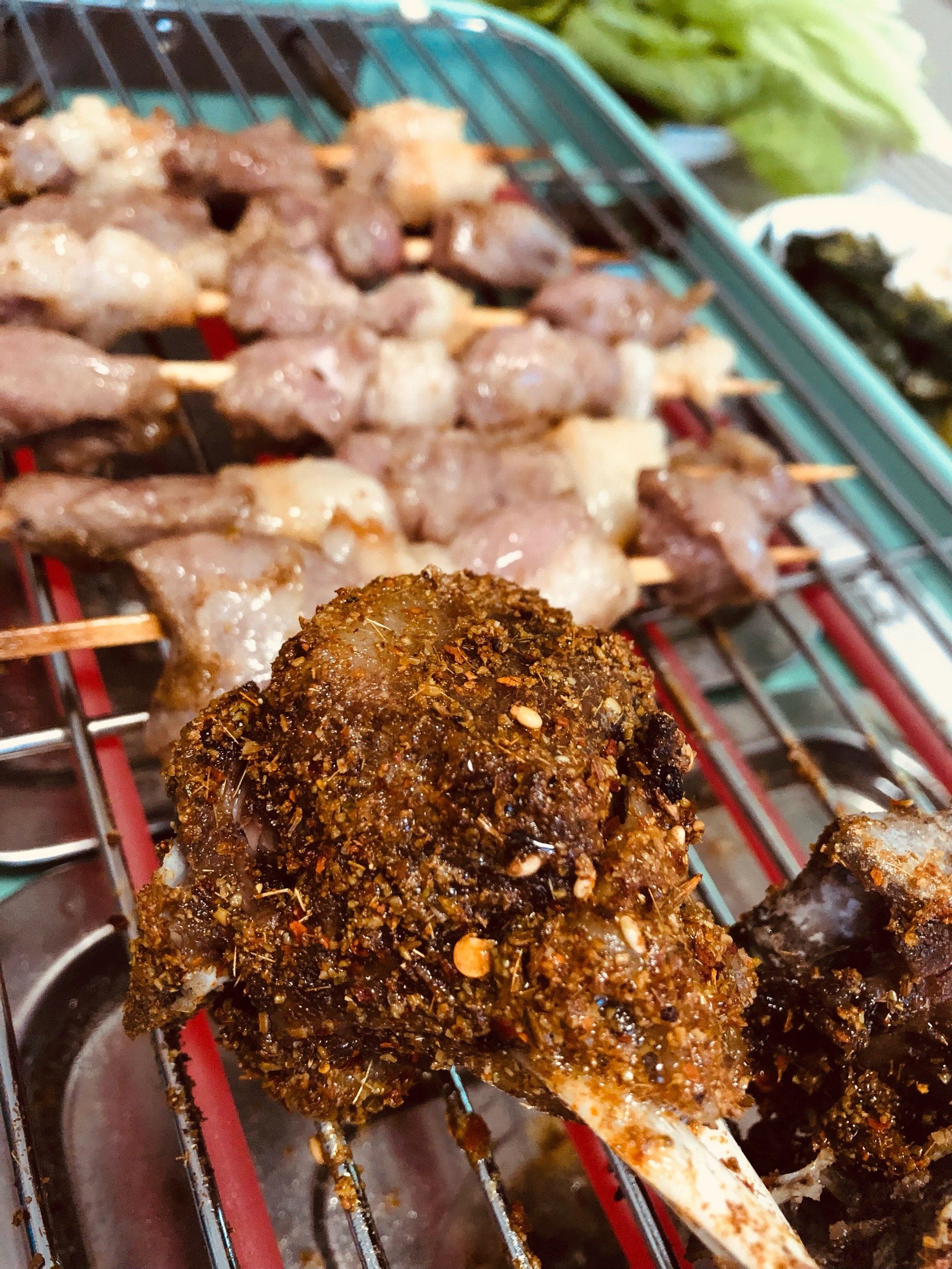 自制家庭烤羊肉串