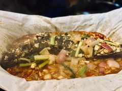 香辣纸包鱼-阿杰烧烤·西安传统烤肉店(天朗御湖店)