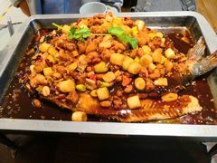 宫保鸡丁烤鱼（清江鱼/斤）-锦尚阁烤鱼•天津菜(宣武门胡同店)