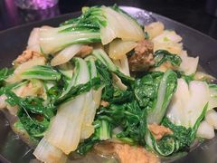 油渣炒青菜-西街夜油条·麻团包乌饭