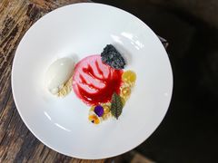 花椒冰淇淋配黑芝麻松糕-鱼桥巷·美学川菜