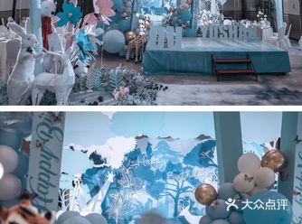 蓝色森林|动物主题十岁生日布置