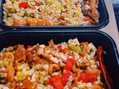 酸缸豆大肠炒饭-老头爱马仕酸豇豆炒饭(丰富路店)