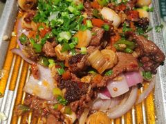 葱椒爆牛肉-绿茶餐厅