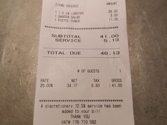 账单-Burger & Lobster(Dean Street)