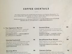 菜单-The Coffee Academïcs(铜锣湾店)