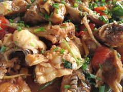 青炒油菜花-老根农家饭店