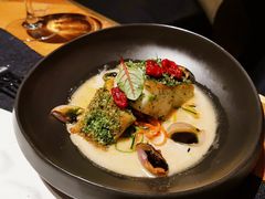 煎海鲈鱼配意大利节瓜面-AZUL by FUEL蓝色·法式酒馆(琶醍店)