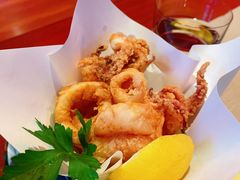 脆炸鱿鱼和带子-杭州西子湖四季酒店-WL BISTRO西湖餐厅(灵隐路店)