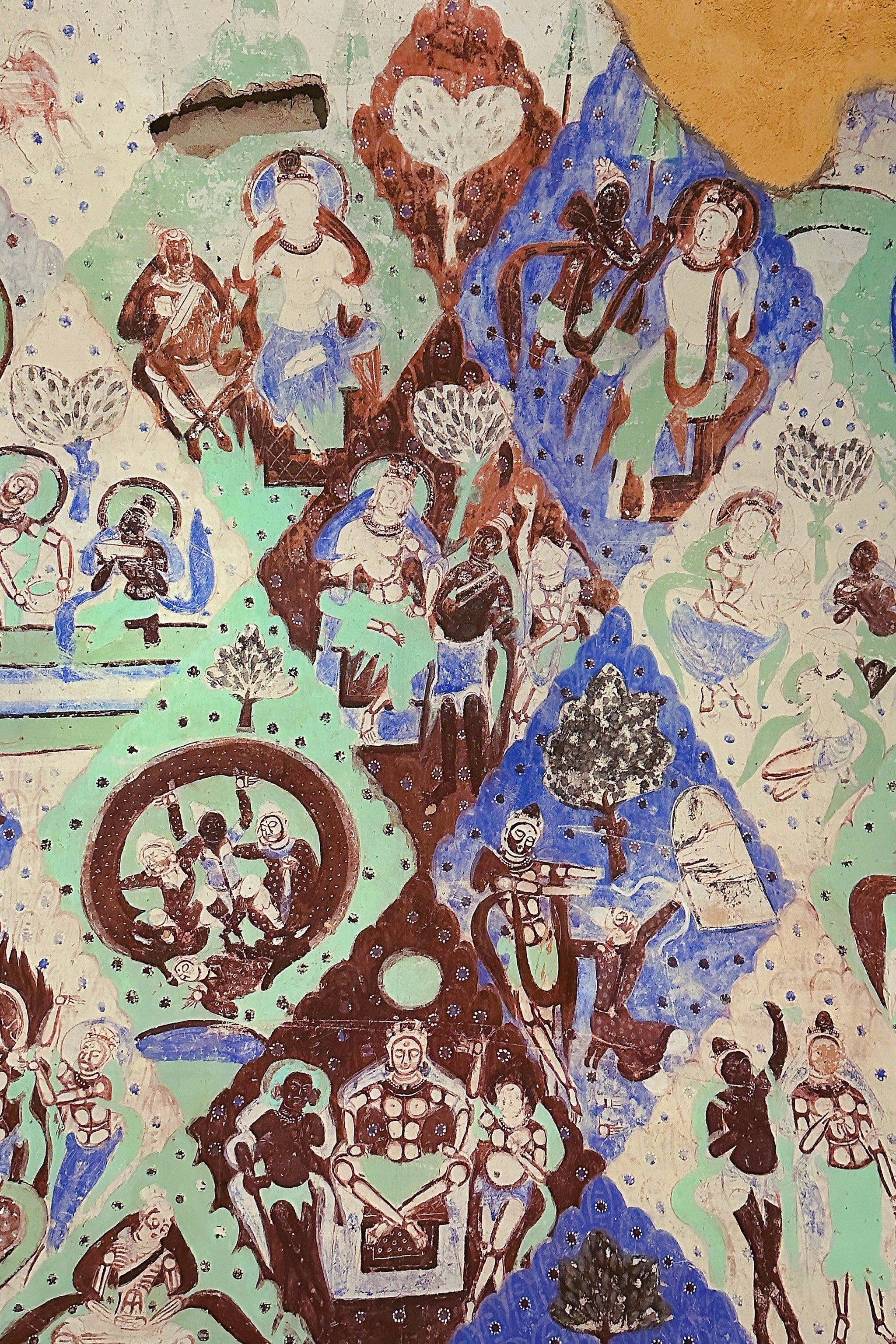 n壁画可太美了,近距离观赏无压力～
#上海去哪玩 #传承古代文化