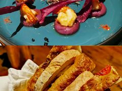 煎虾配紫薯泥薯片及姜味柠檬汁-AZUL by FUEL蓝色·法式酒馆(琶醍店)