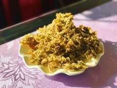 炸花椒芽-钰田大院·碳烤虹鳟鱼·怀柔地道农家菜(雁栖湖店)
