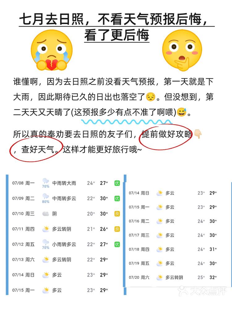 日照一个月的天气预报