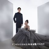 单色背景婚纱照