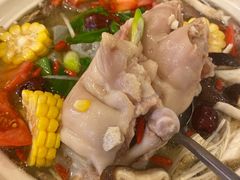 黑豆花山药蹄花牛肉-花水湾红太阳牛肉汤锅