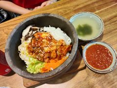 泡菜猪肉石锅拌饭-金石陈朝鲜拌饭(东城万达店)