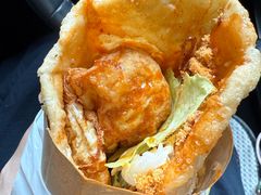 -小红车炸蛋葱油饼