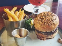 香浓蘑菇牛肉汉堡-bluefrog蓝蛙(水游城店)