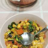 因为是北方人，会做北方面食，自己做的丁丁炒面