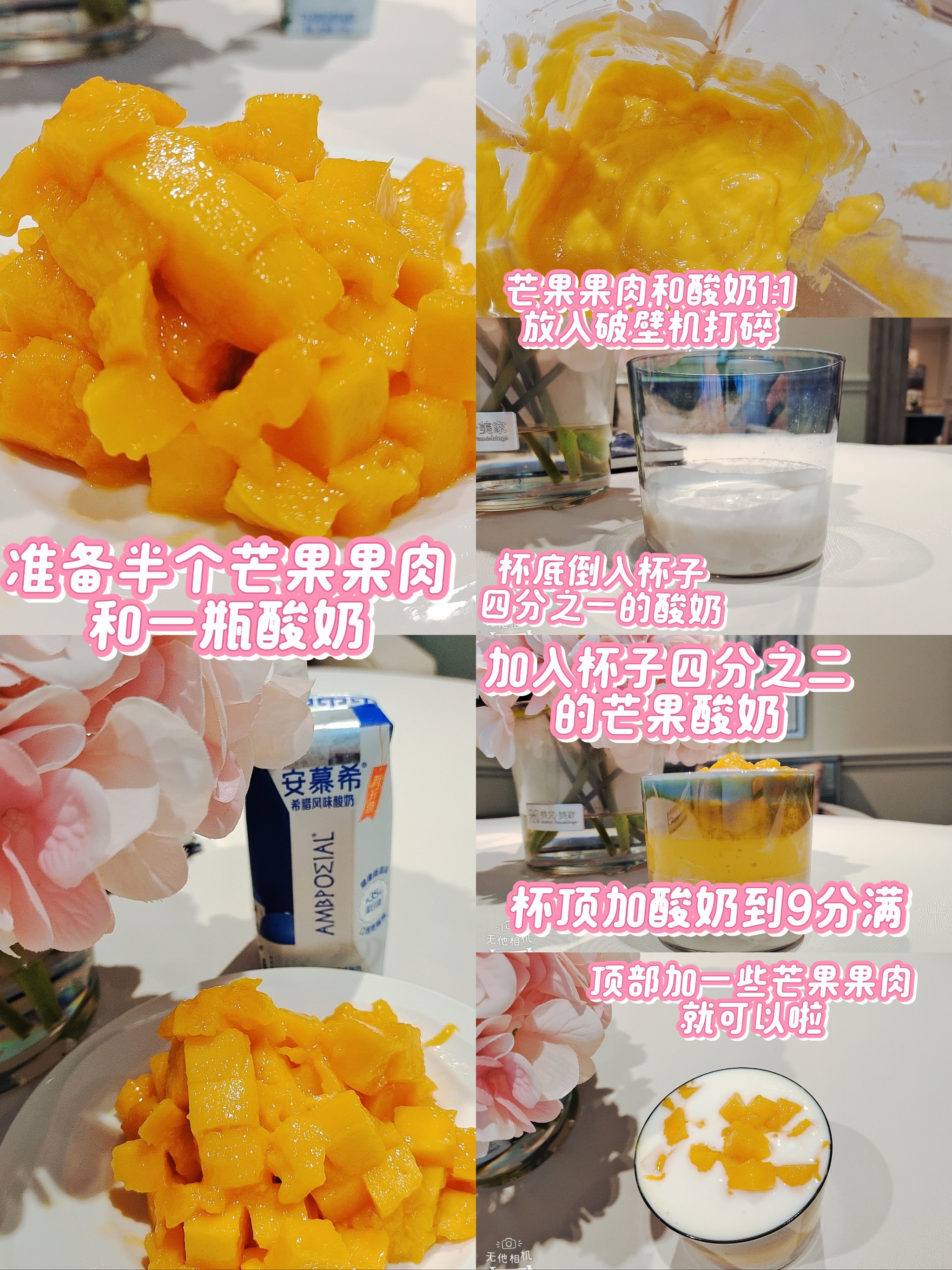 芒果酸奶的做法图片