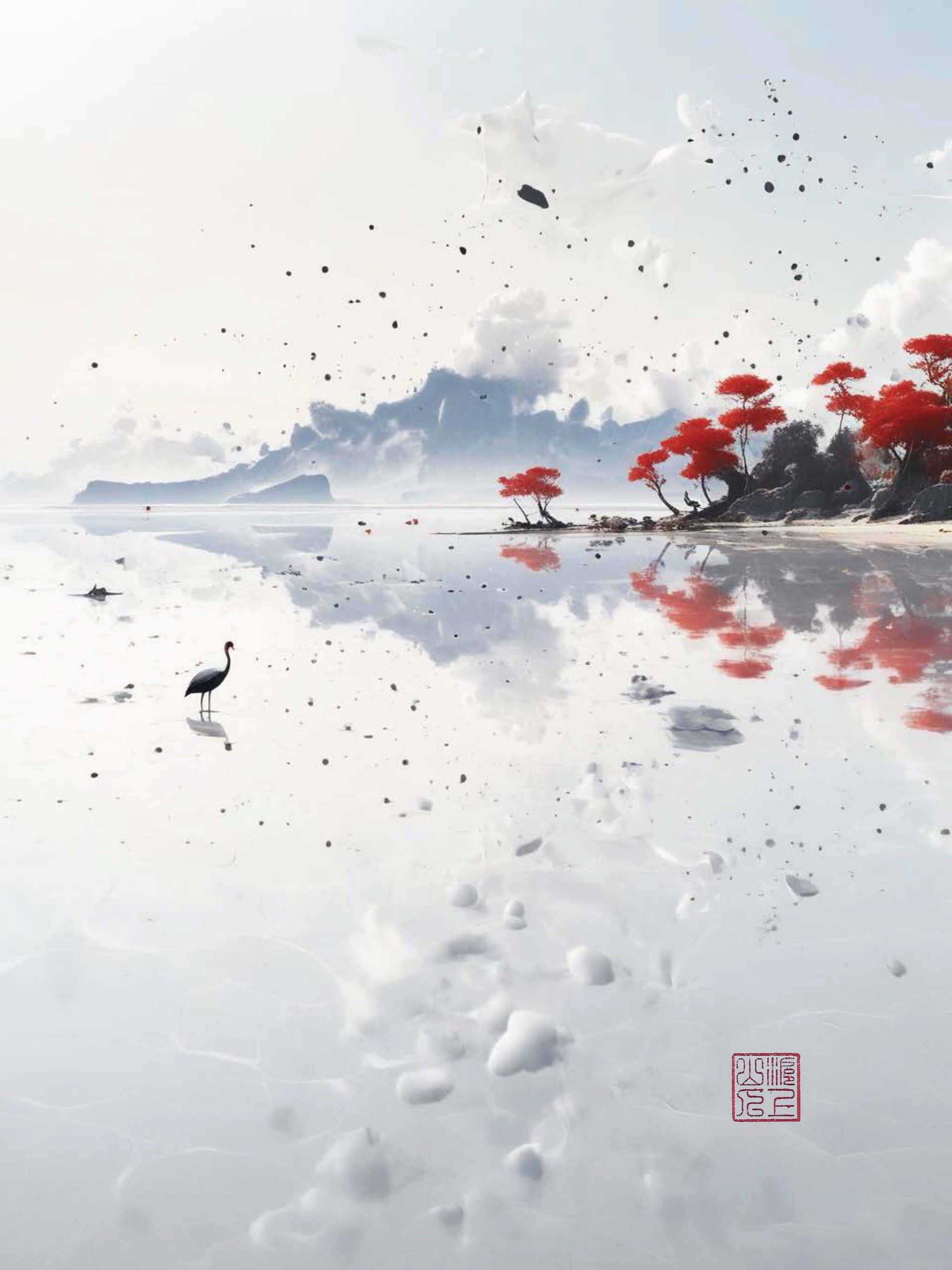 水墨世界的抽象韵味