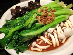 白灼菌菇菜心-新白鹿餐厅(虹桥南丰城店)