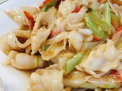 葱爆螺片-富临港·蒸汽海鲜·手抓海鲜·炒菜(栈桥店)
