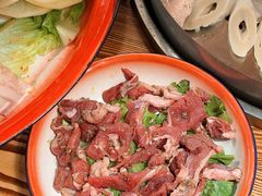 招牌现拌羊肉-陈叉子钢盆烤肉(中原万达店)