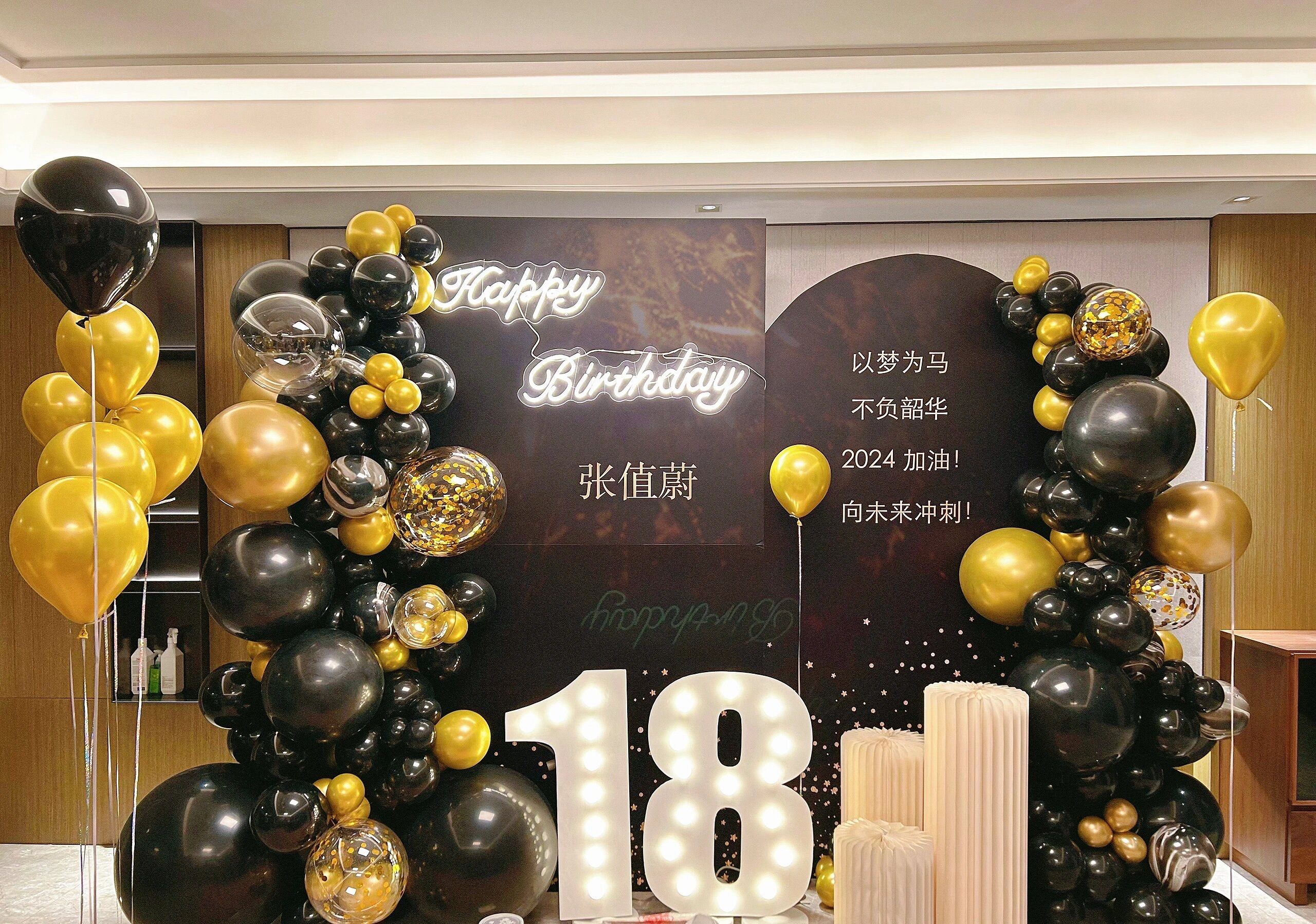 男生18岁生日包间布置 | 上海||高级感十足的成人礼,优质