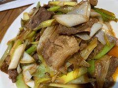 葱爆羊肉-方城小吃店