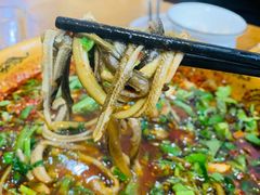 老板娘亲自拌匀的鳝丝-乐山第一家临江鳝丝(茶坊路店)