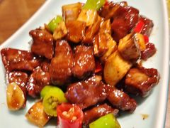 菌香牛肉粒-銘悦阁烤鸭店