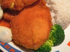 伯友脆芝心猪扒饭（两大块）-伯友茶记(中华广场店)