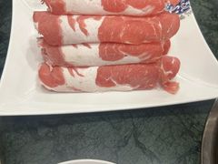 手工切制大刀肉-楼外楼肥羊木炭火锅居(乐群街店)