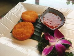 柠檬虾饼-忘忧草融合私房菜(红鼎国际店)