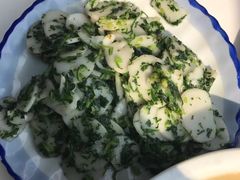 荠菜炒年糕-晓琦农家菜馆·地道农家菜