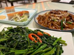 虾酱炒空心菜-古洋食坊·港点小馆(苏州中心店)
