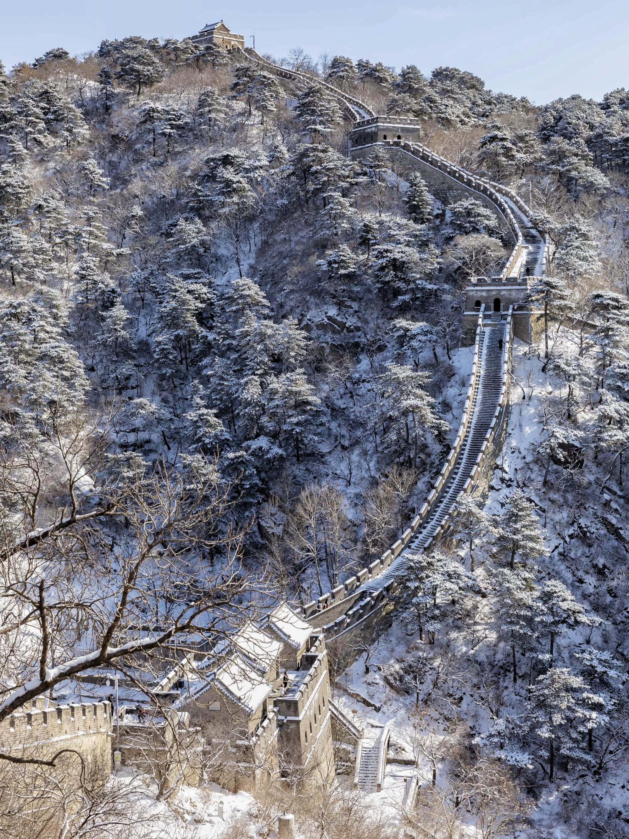 慕田峪雪景图片