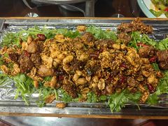 -东来菜馆•手抓海鲜家常菜•海鲜锅贴(鸽子窝店)
